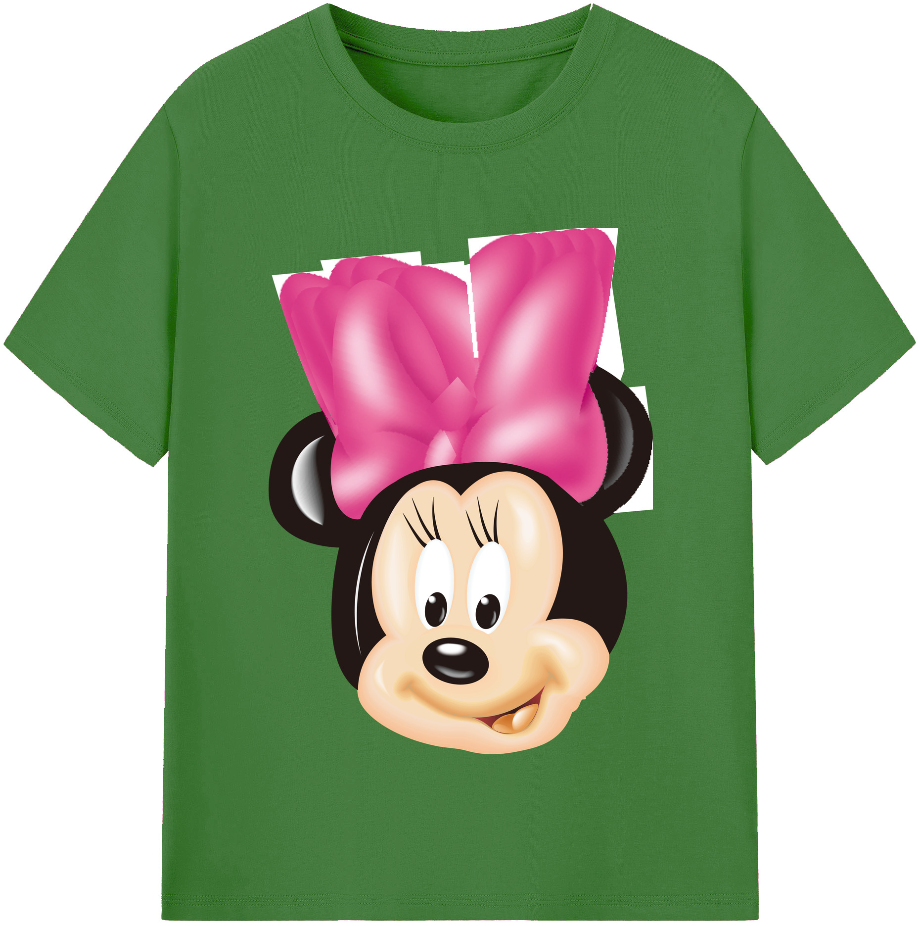 （画像用） ミッキーマウス Mickey Mouse レディースカジュアルプリントTシャツ（綿100％）